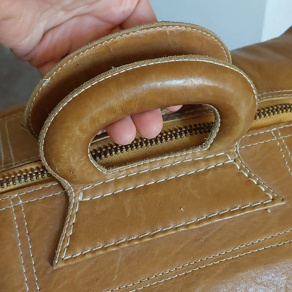 Vintage Suede Leather Carriel Yidi Zipper Camera Bag/Satchel *FINAL PRICE* ♡♡ - Picture 5 of 16